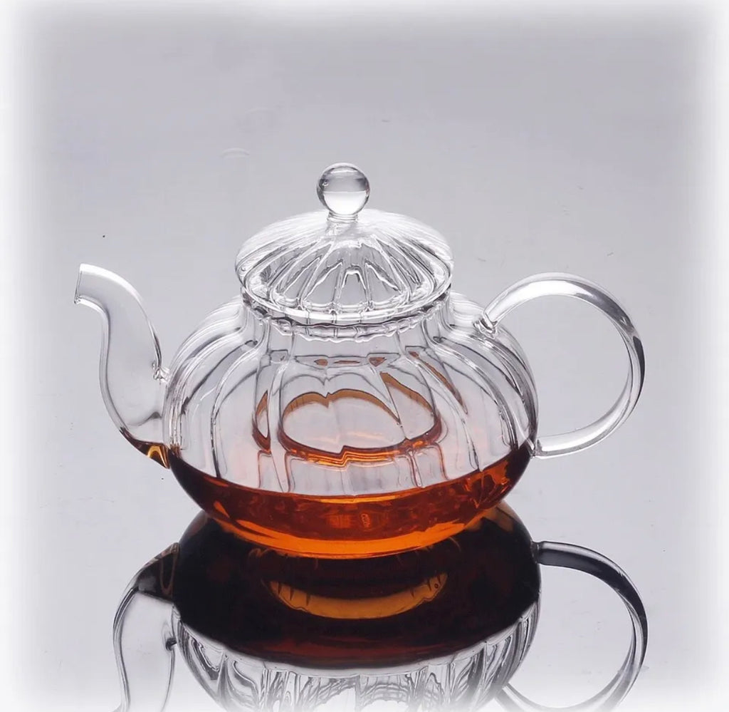 Borosilicate Glass Flower Teapot with Removable Infuser - Rumi Herbal Tea