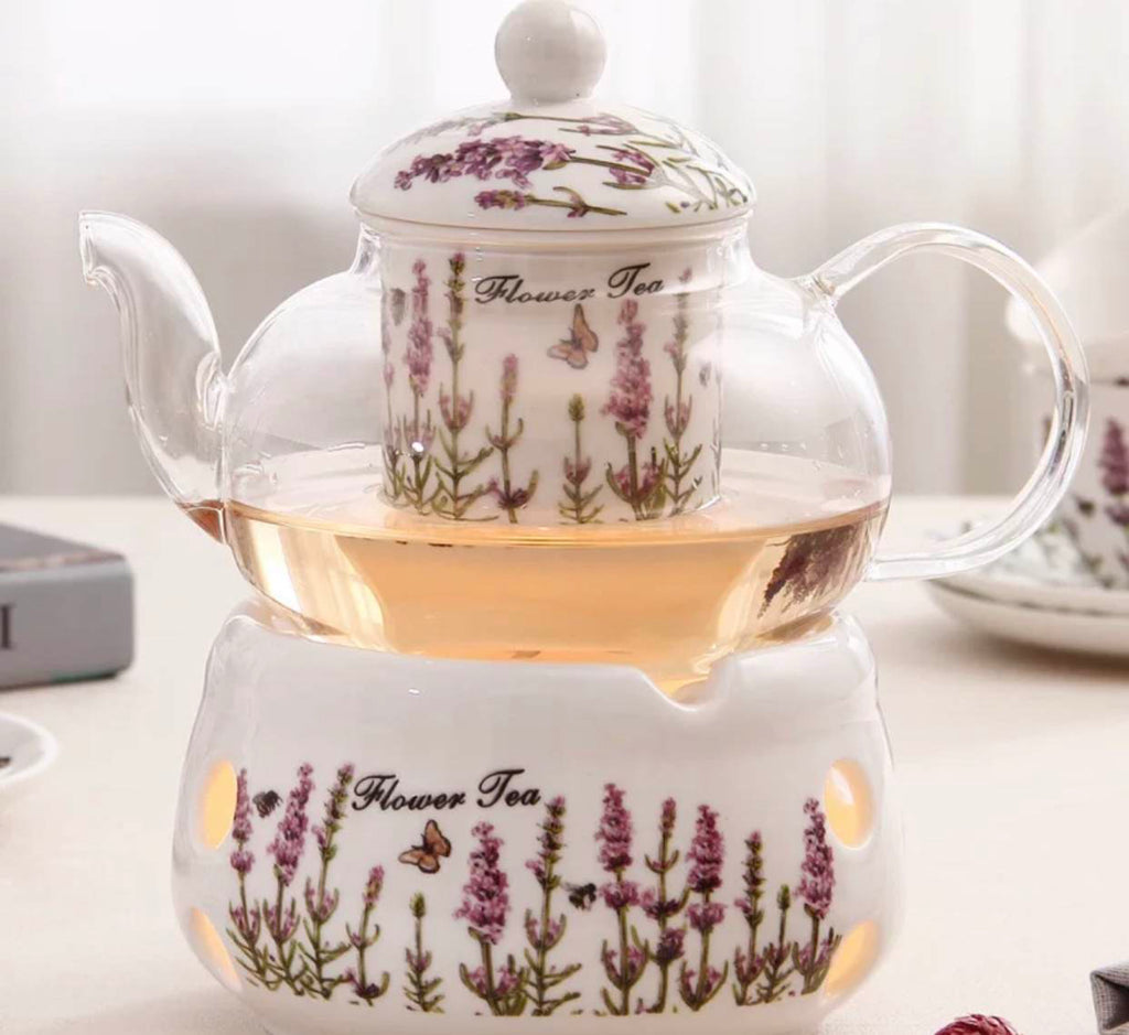 High Quality Elegant Ceramic Porcelain Teapot Custom Tea Pot With Stand Warmer - Rumi Herbal Tea